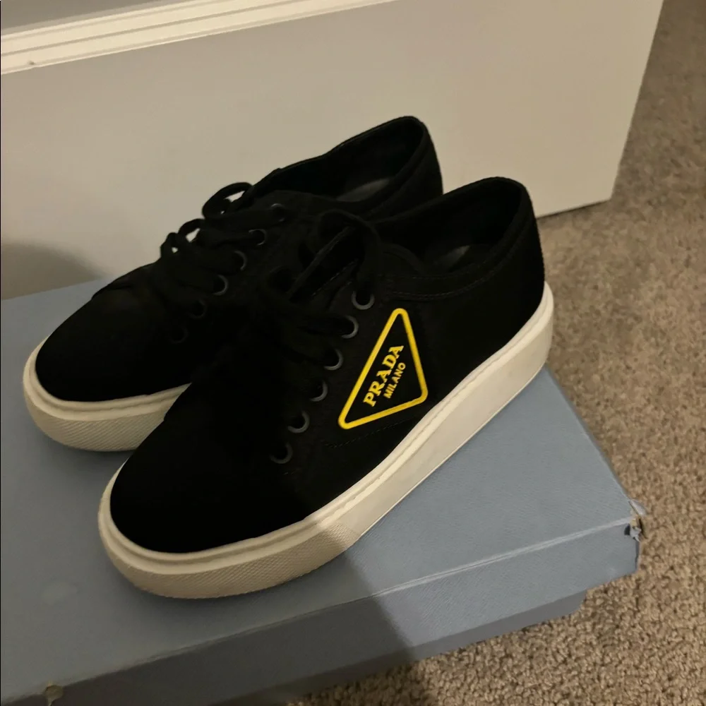 Prada Black and White Women's Sneakers